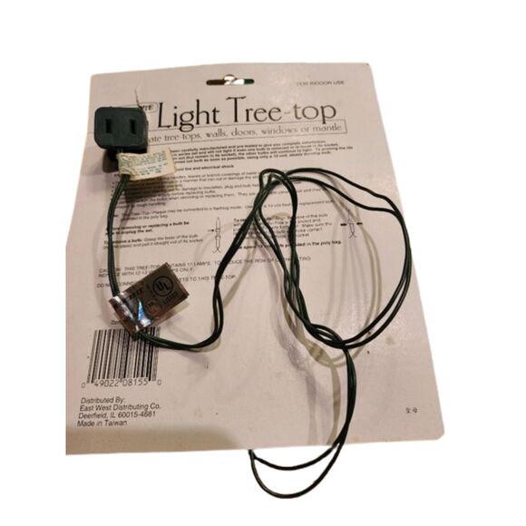 T2 Vintage Joy Brite 10 Light Tree Topper On Package with All Purpose Bows - Picture 6 of 6